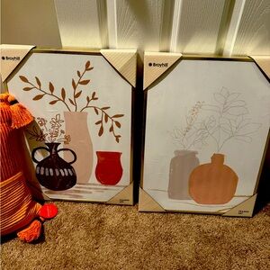 Wall art with matching pillow